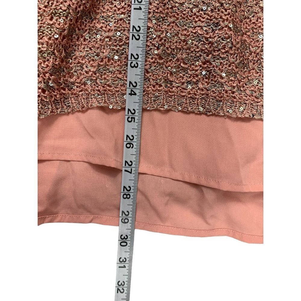 Dressbarn Women's Metallic Pink Sweater Top - Picture 8 of 8